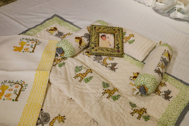 Baby bedding set -Quilt with Three pillows