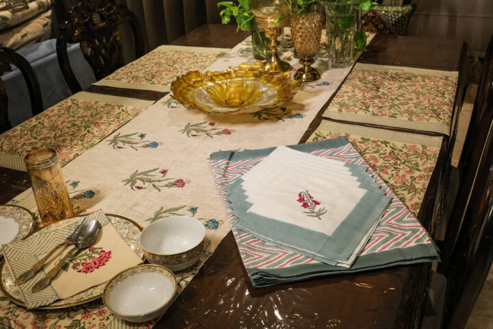 Table mats with matching napkins